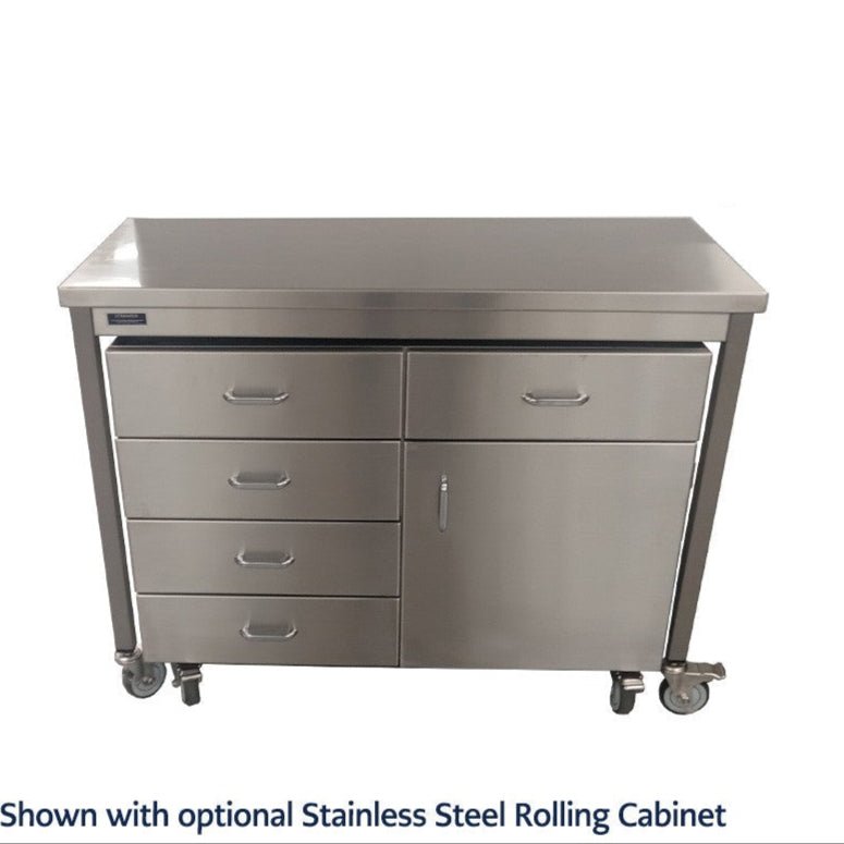Maximize Workflow in Your Lab or Morgue with the Model 1034-4WT Stainless Steel Work Table - American Mortuary Coolers & Equipments
