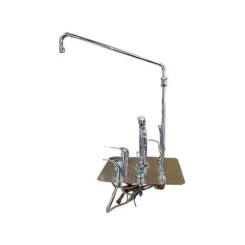 “Stainless steel embalming station with water control console, American Mortuary Coolers”