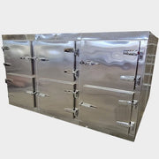 6 Bay Vault Style Morgue Cooler – Stainless Steel Slide - Out Tray System | Model 1070 - 3MB6 - American Mortuary Coolers & Equipments