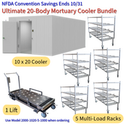 20 Body Cooler Bundle + Mortuary Lift System