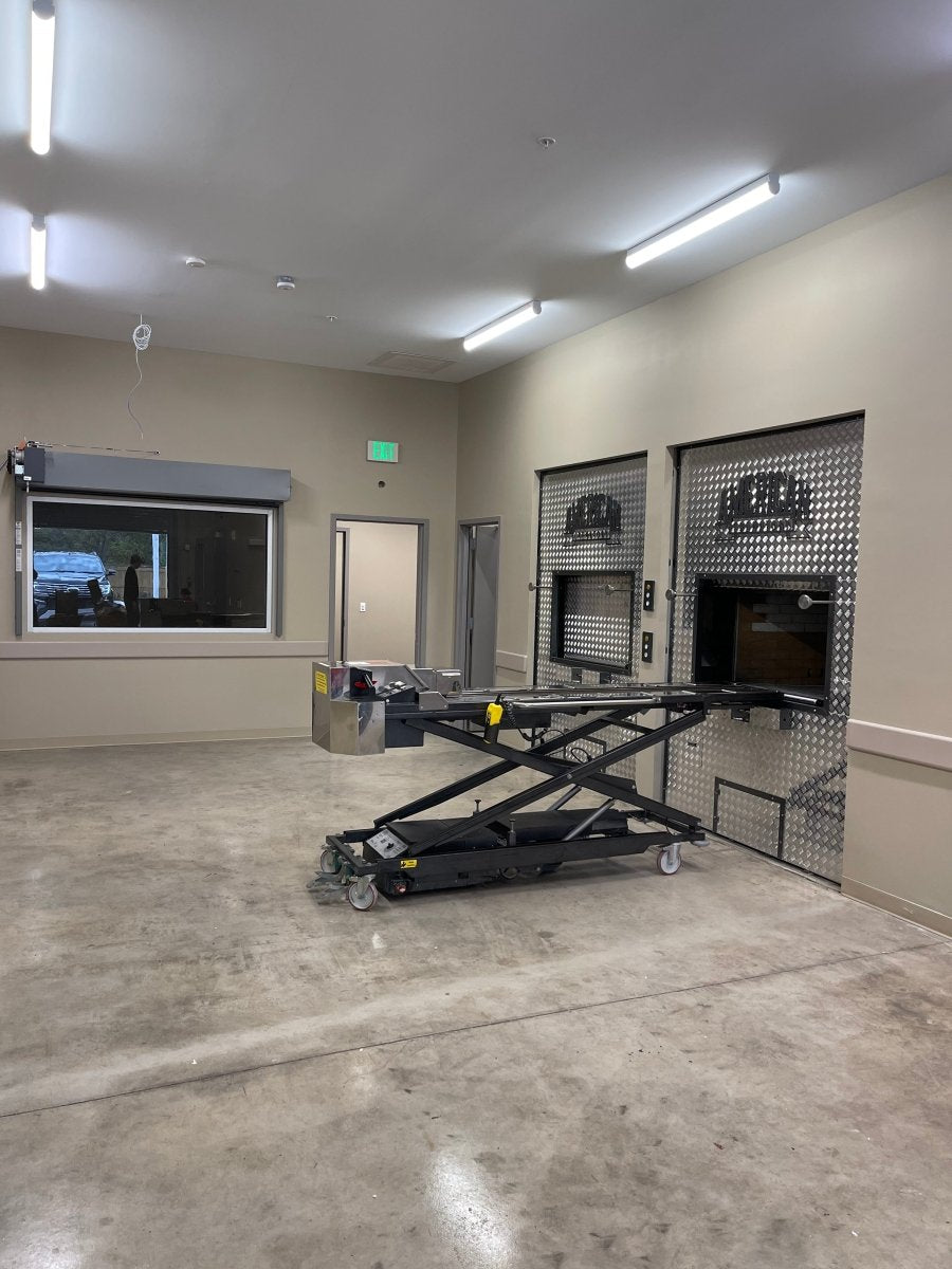 Automatic Crematory Loader – Model 1030 - L - AL - American Mortuary Coolers & Equipments