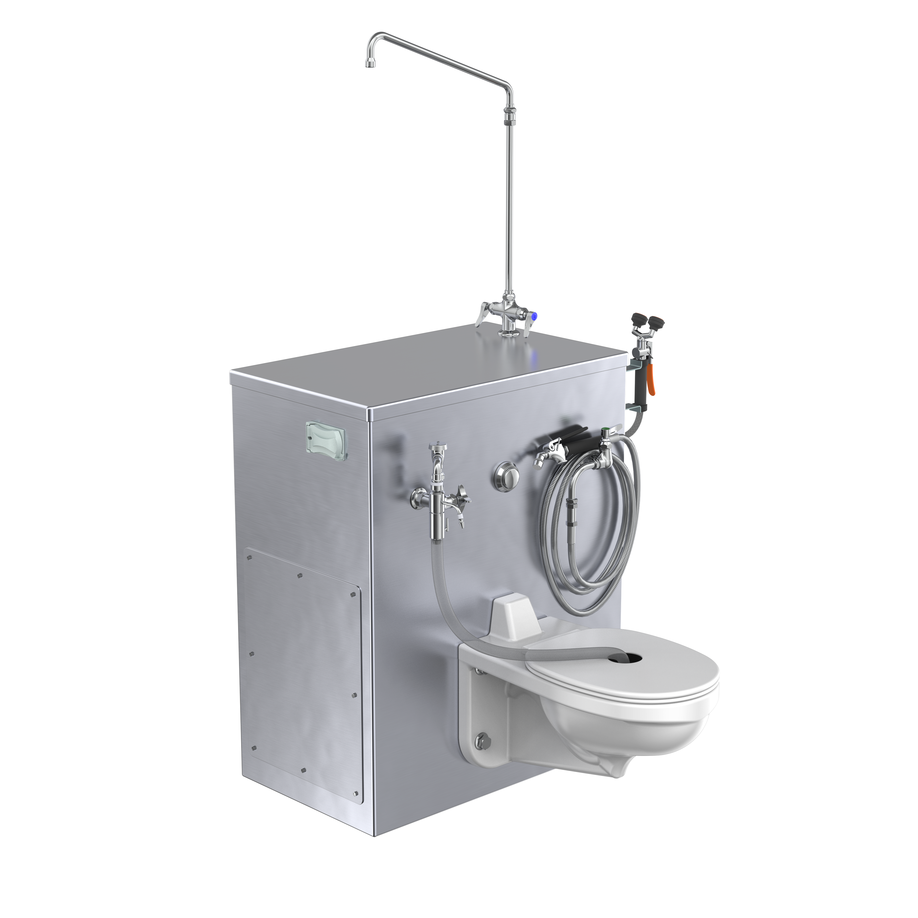 High-end stainless steel embalming station with polished finish, water control system, and heavy-duty welded frame for long-lasting professional use in mortuaries.