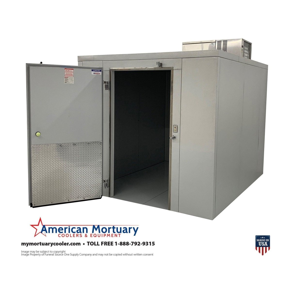 Compact 9 - Body Mortuary Storage: 8x10 Cooler with - American Mortuary Coolers & Equipments