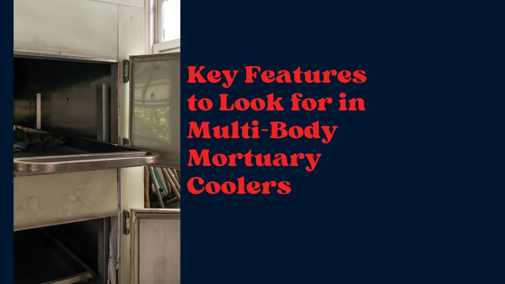 Stainless steel multi-body mortuary cooler with six individual compartments and digital temperature controls