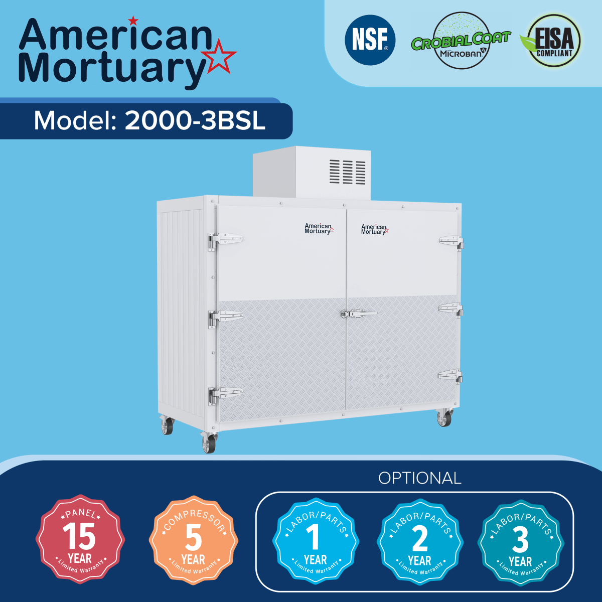 High capacity walk-in mortuary cooler Tennessee funeral home
