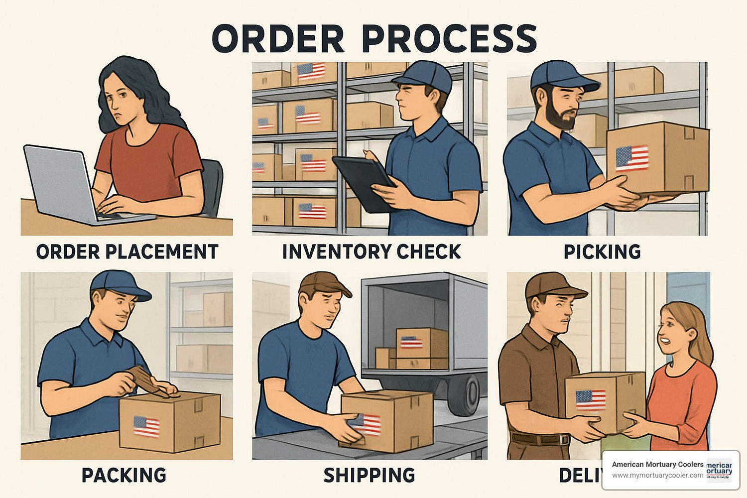 Beginner's Guide to Understanding the Order Process Steps - American Mortuary Coolers & Equipments