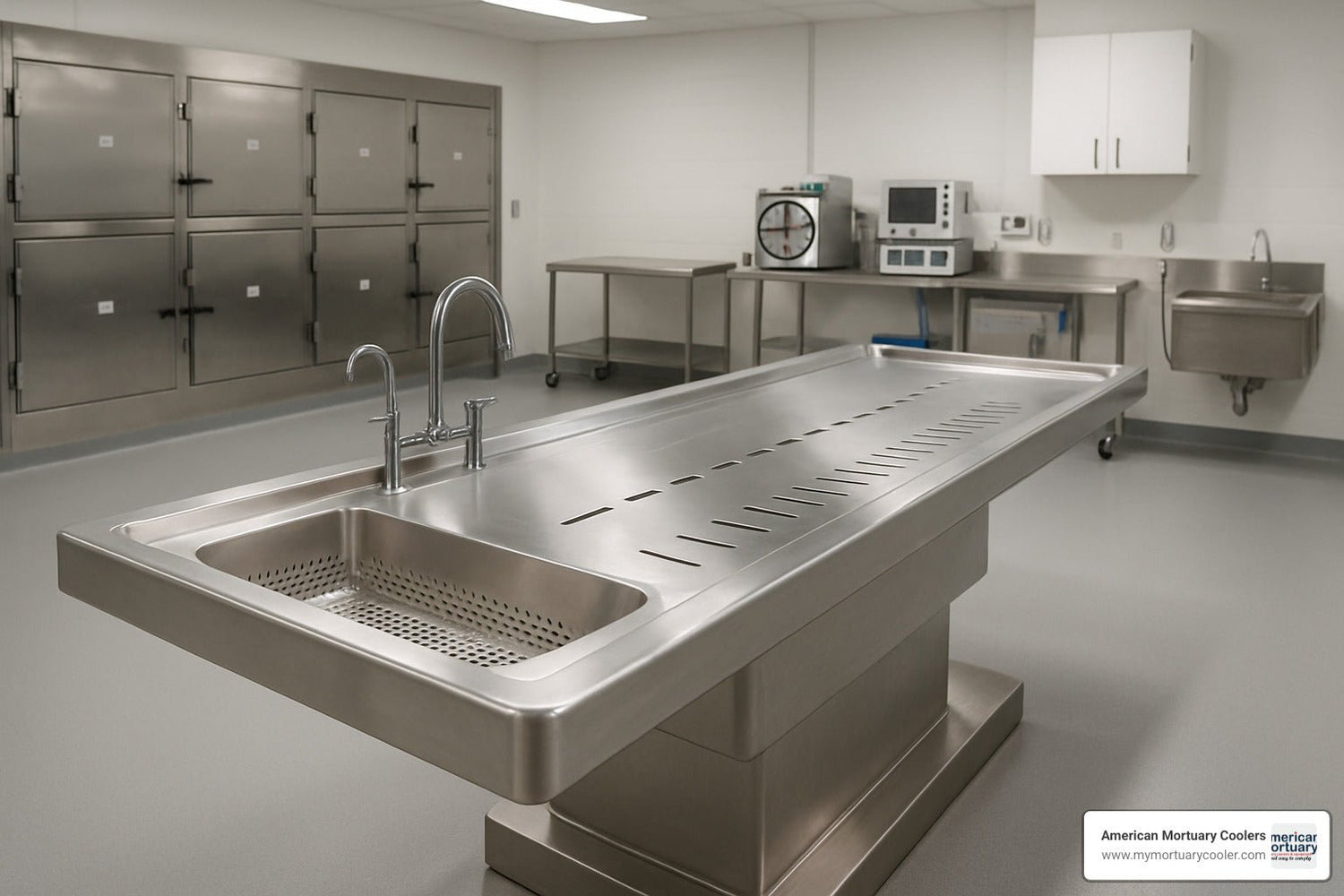 Detailed Guide to Choosing and Comparing Morgue Tables - American Mortuary Coolers & Equipments
