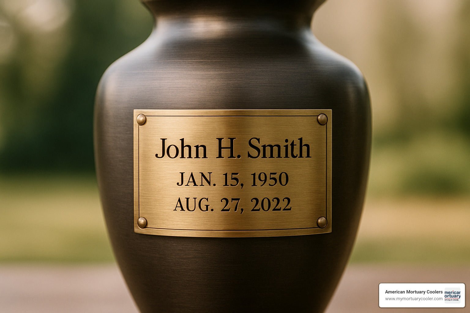 Engraved Name Plates for Urns: Honoring Memories Beautifully - American Mortuary Coolers & Equipments