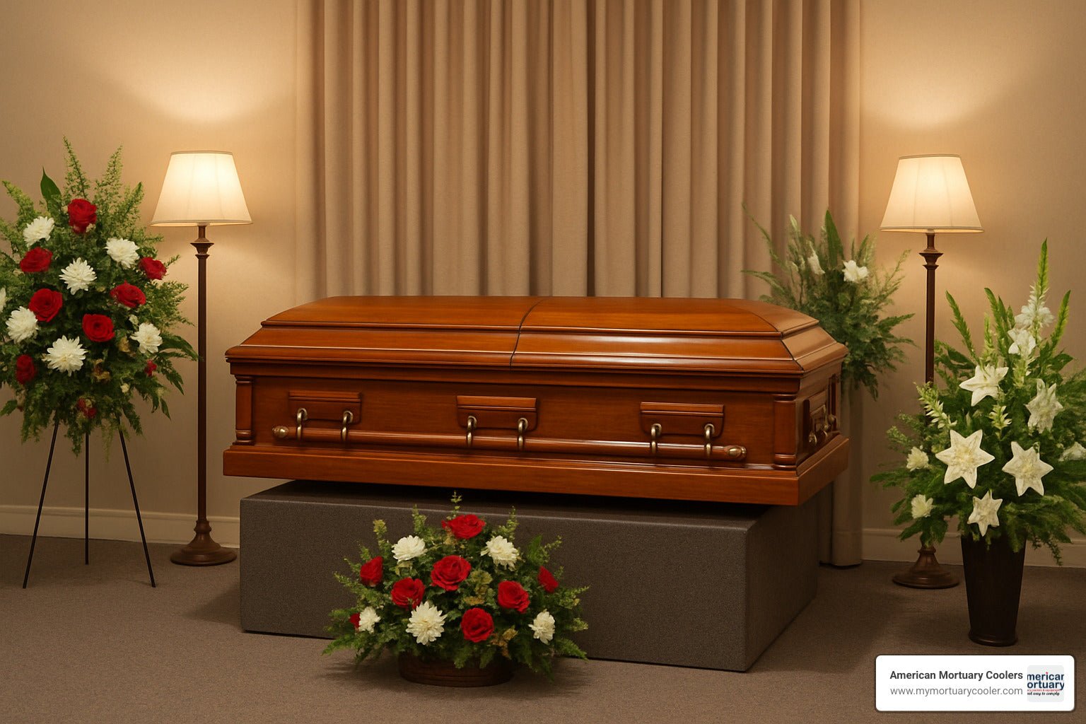 In Depth Guide to Casket Display Platforms – American Mortuary Coolers ...