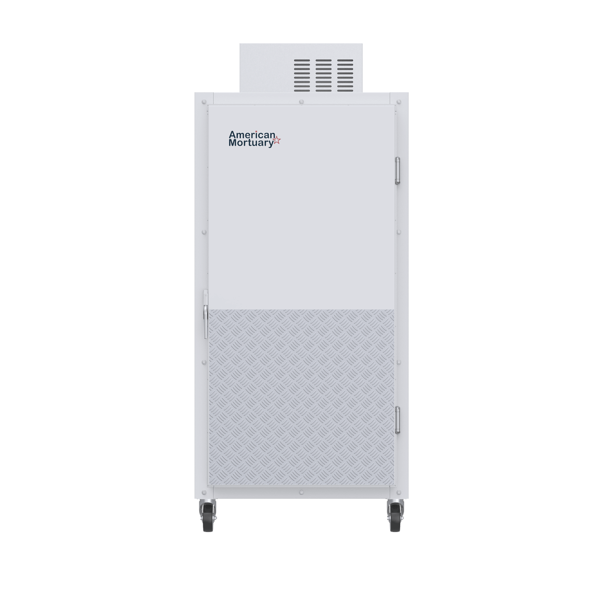 4 body mortuary cooler Model 4BX with stainless steel interior and multi-body storage racks designed for professional funeral home refrigeration