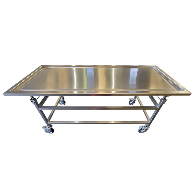Mortuary folding dressing table 6-pack stainless steel