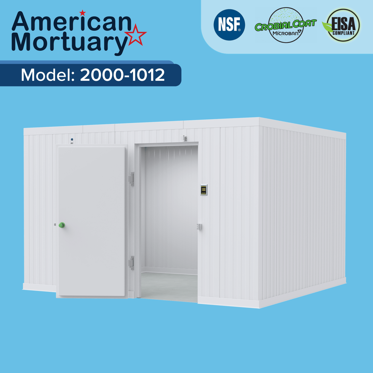 10x12 Walk - In Mortuary Cooler – Model 2000 - 1012 - American Mortuary Coolers & Equipments