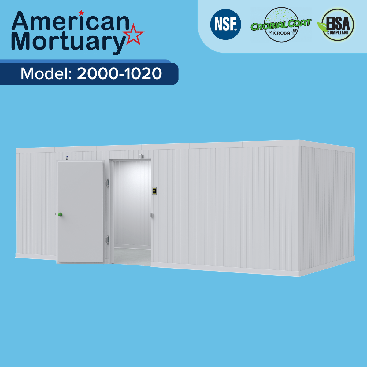 10x25 Walk - In Mortuary Freezer System – Model 2001 - 1025F - American Mortuary Coolers & Equipments