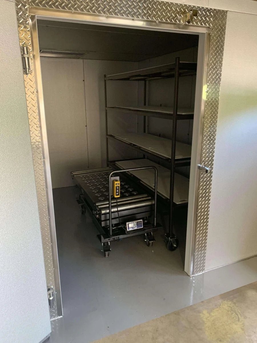 14x14 Walk - In Mortuary Cooler – Model 2000 - 1414 - American Mortuary Coolers & Equipments