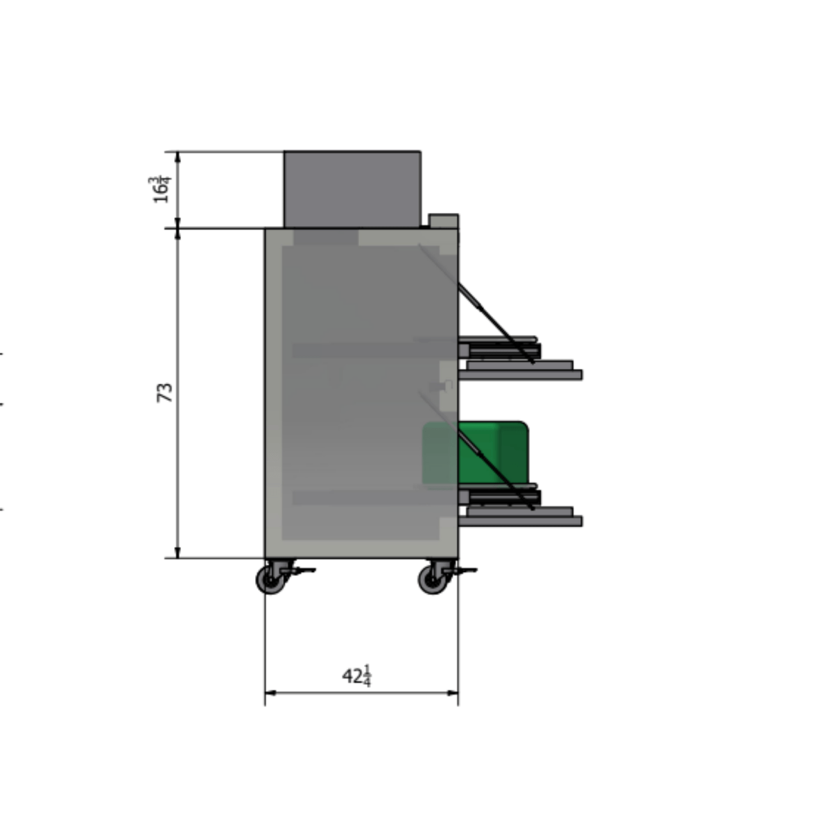2 Body Vault Style Mortuary Cooler with Telescoping Trays – Model 1070 - 2MBS - American Mortuary Coolers & Equipments