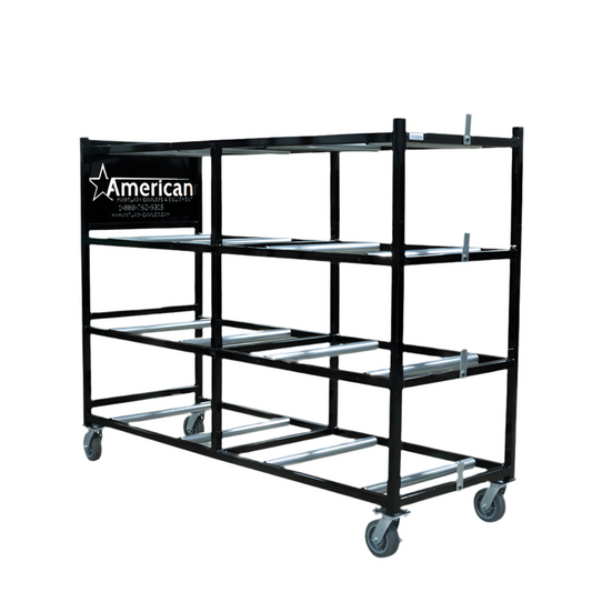 Durable AMC 4TEL Four Tier End Loading Mortuary Rack | Mobile and Affordable - American Mortuary Coolers Powered by Funeral Source One Supply Company 