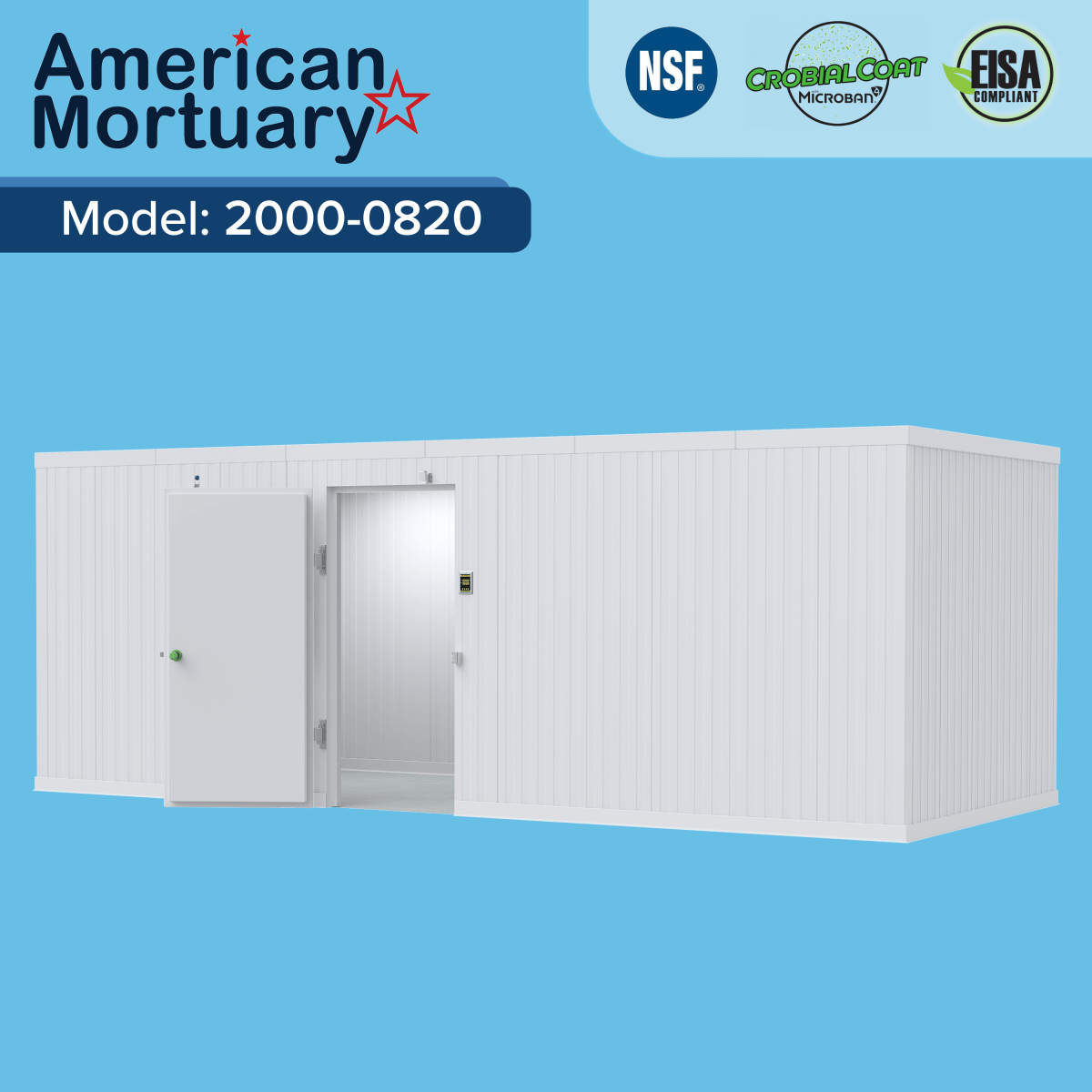❄️ 8x20 Walk - In Mortuary Cooler – Model 2000 - 0820 - American Mortuary Coolers & Equipments