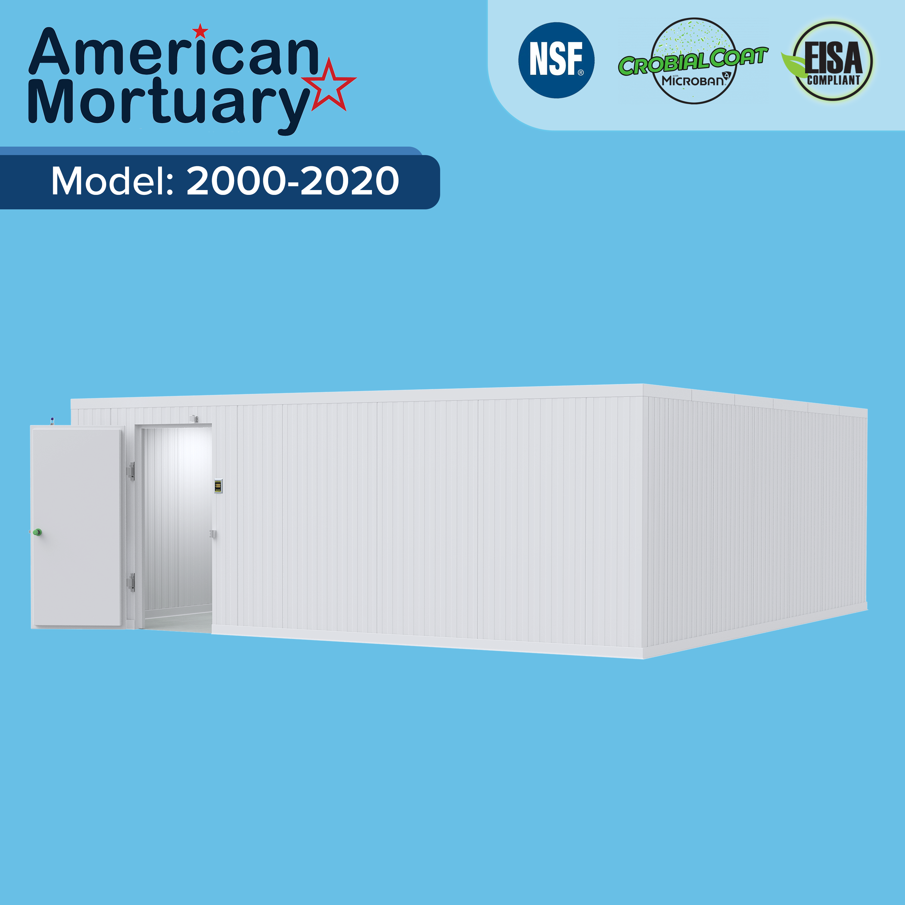 20x20 Walk-In Mortuary Refrigerator – Model 2000-2020