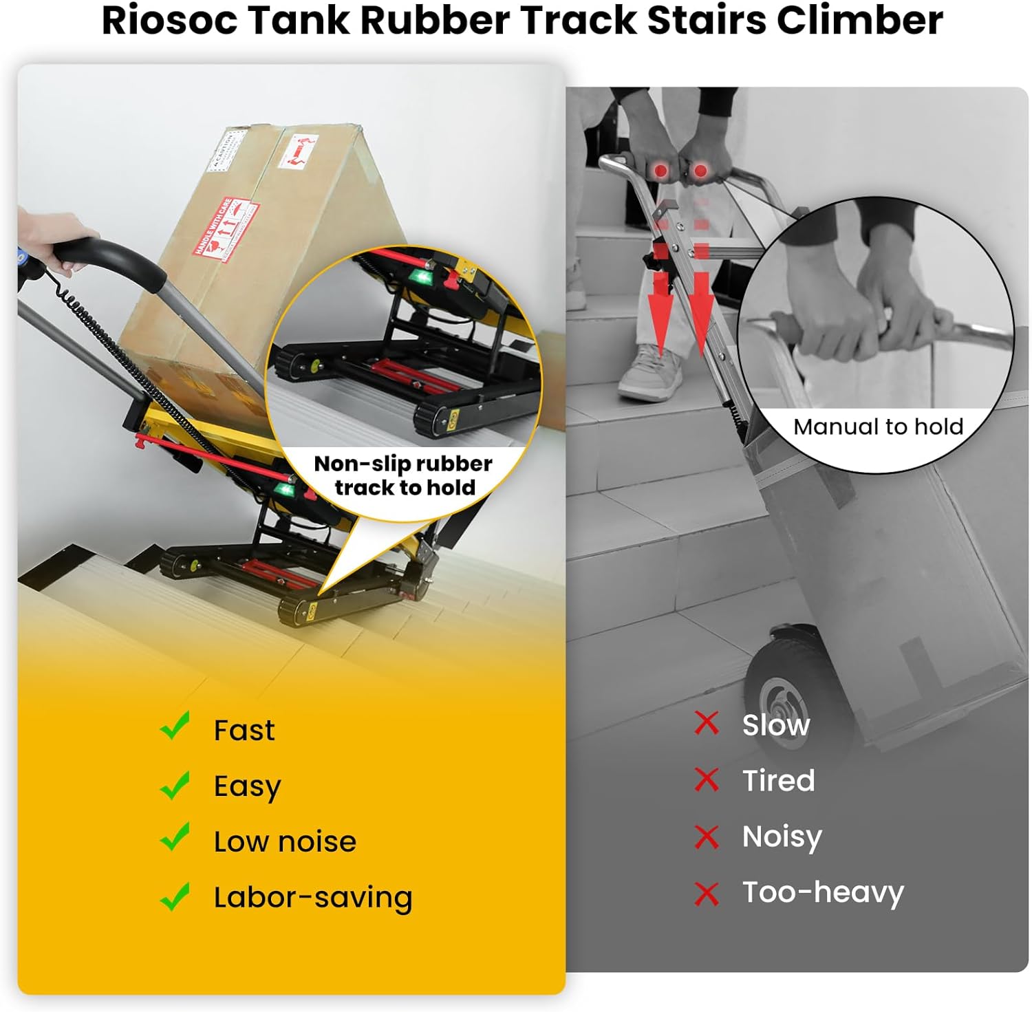Smooth and effortless maneuverability of the reliable powered hand truck on any surface.