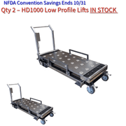 HD 1000 Low - Profile Mortuary Lift System - 2 Pack - American Mortuary Coolers & Equipments