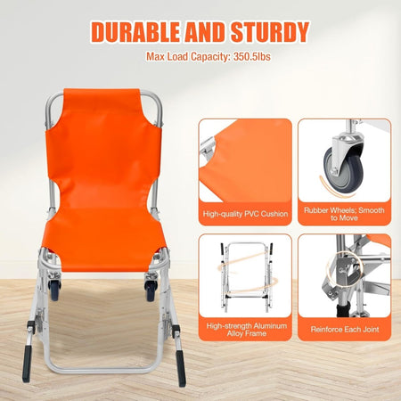 MS - MSC - 1 - O Foldable Emergency Stair Climbing Wheelchair | Patient Transport - American Mortuary Coolers & Equipments