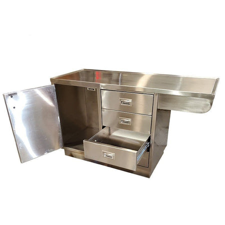 Stainless Veterinary Exam Table with Knee Space - Model 1400 - VESK - American Mortuary Coolers & Equipments