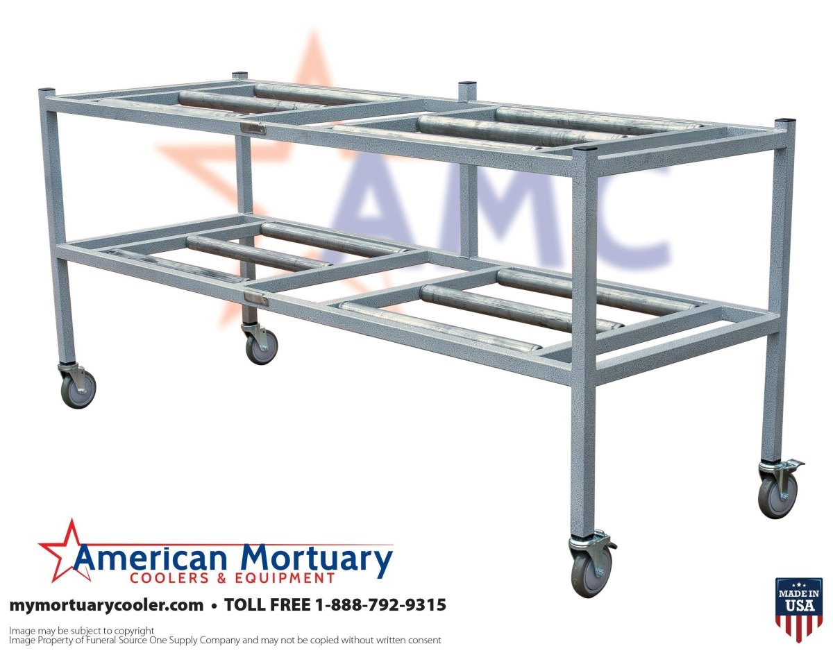 2-Tier Mortuary Cadaver Rack | Side Loading Heavy-Duty Body Rack ...