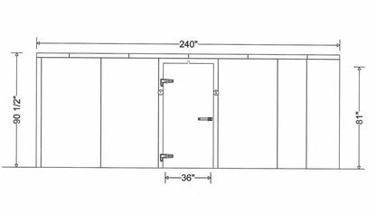 20' x 20' Walk-In Cooler AMC Model #2020 - American Mortuary Coolers Powered by Funeral Source One Supply Company 