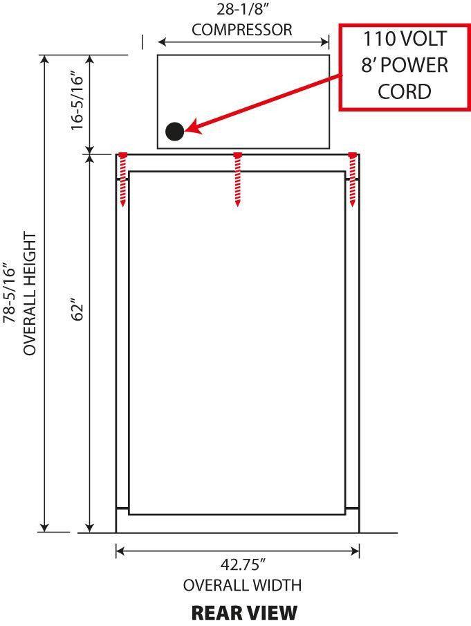 3 Body Oversized Mortuary Freezer - AMC Model 3BX - F - American Mortuary Coolers & Equipments