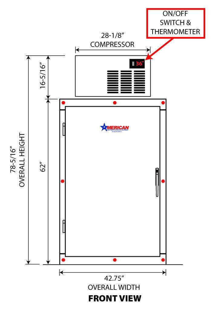 3 Body Oversized Mortuary Freezer - AMC Model 3BX - F - American Mortuary Coolers & Equipments