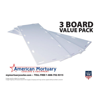 HD Mortuary Plastic Storage Board (Set of 3) - American Mortuary Coolers Powered by Funeral Source One Supply Company 