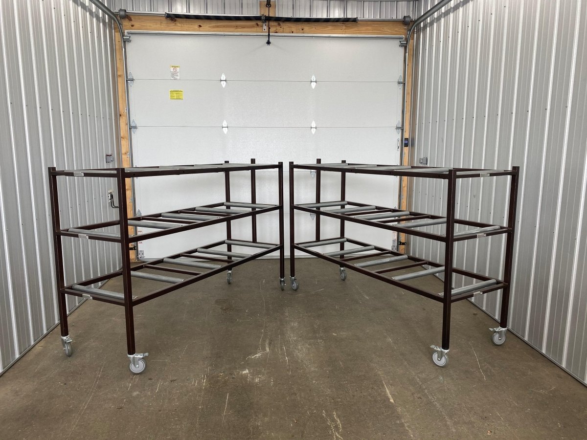 3 - Tier End Loading Mortuary Roller Rack – American Made - American Mortuary Coolers & Equipments