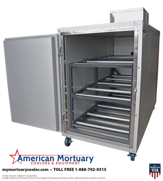 Affordable 3 Body Mortuary Cooler | 3BX Model | Reliable Body Storage - American Mortuary Coolers Powered by Funeral Source One Supply Company 