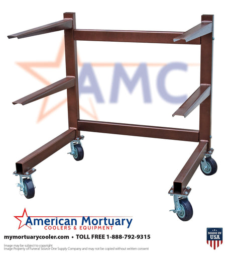 Premium 3-Tier Cantilever Mortuary Rack Model#3T-C - American Mortuary Coolers Powered by Funeral Source One Supply Company 