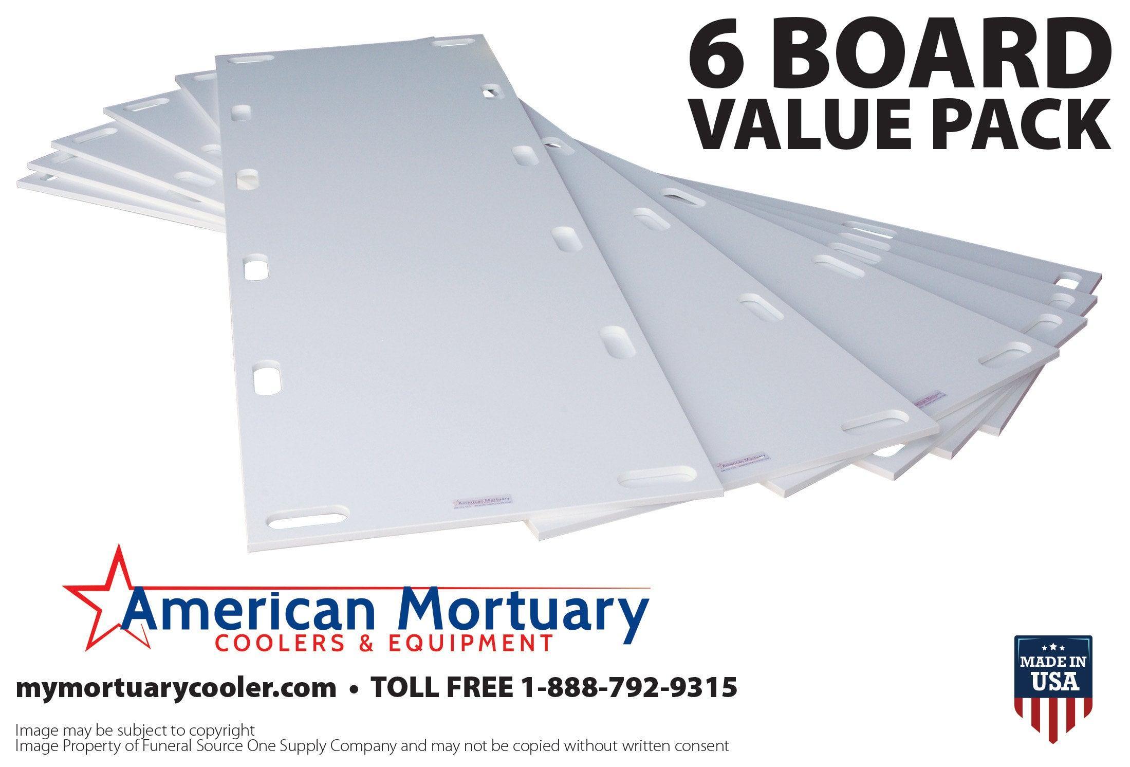 HD Mortuary Plastic Storage Board 6-Pack