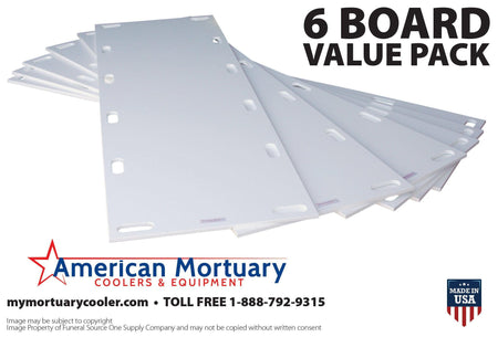 HD Mortuary Plastic Storage Board 6-Pack