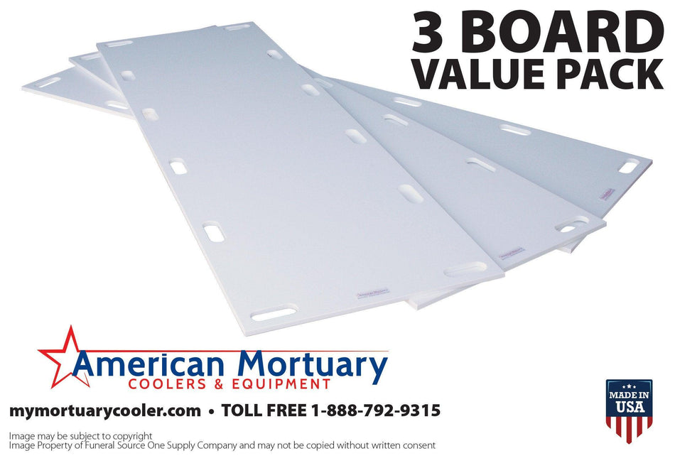 HD Mortuary Plastic Storage Board 3-Pack