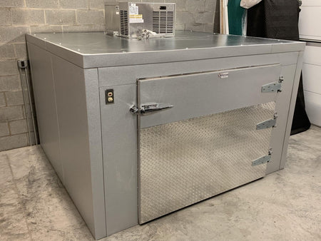 American Mortuary TR3 Triple Cot Roll - In Mortuary Cooler | 100% American - Made Body Storage | Plug & Play with 115V Power | Durable and Reliable - American Mortuary Coolers & Equipments