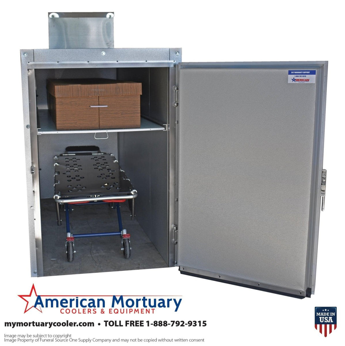 Extra Wide 2 Body Roll - In Mortuary Cooler | USA Made - American Mortuary Coolers & Equipments