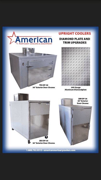 Mortuary Cooler for 3 Cots - TR3 Model - Durable Construction by American Mortuary 