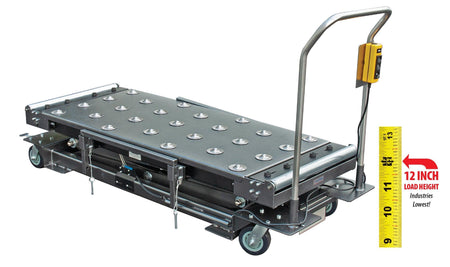 Image of the HD1000-B-NS cadaver lift, emphasizing its universal design and ergonomic features for efficient body handling in aqua cremation facilities.